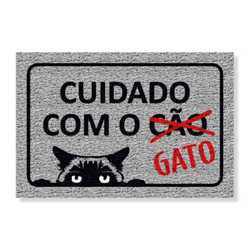 Tapete de Entrada Cuidado com o Gato - AccoPet