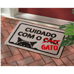 Tapete de Entrada Cuidado com o Gato - AccoPet